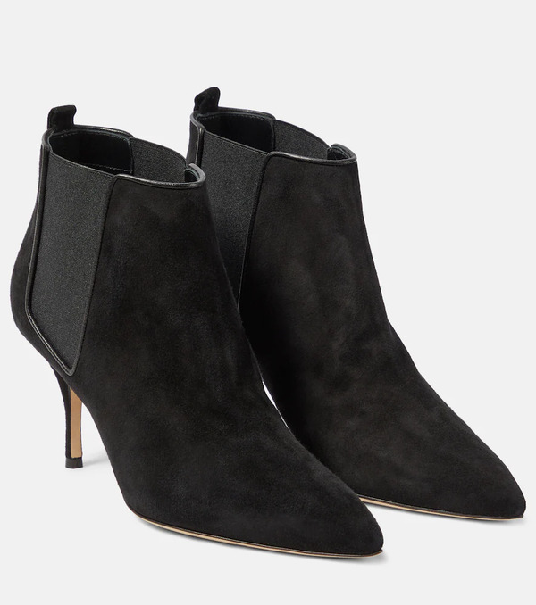  Manolo Blahnik Manolo Blahnik Dildi Otto Suede Ankle Boots 