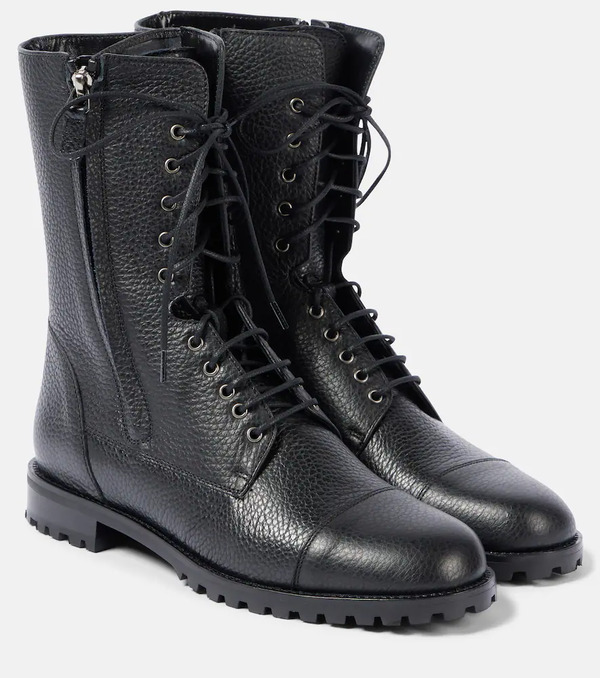  Manolo Blahnik Manolo Blahnik Lugata Leather Lace-up Boots 