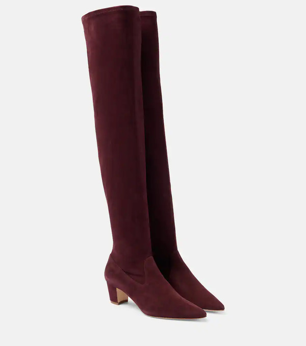  Manolo Blahnik Manolo Blahnik Lupasca Suede Over-the-knee Boots 