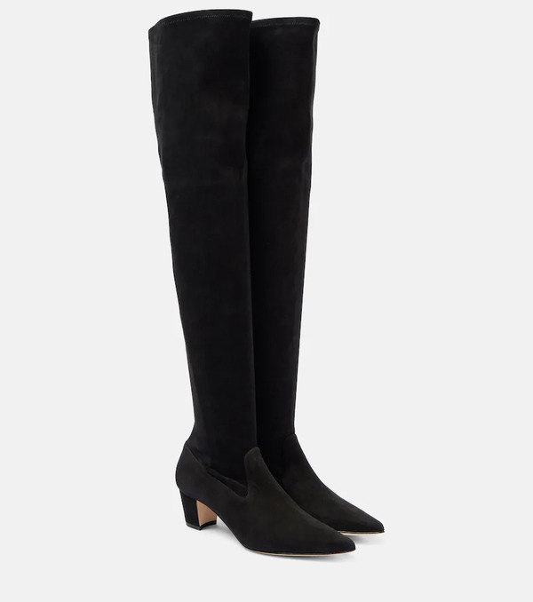  Manolo Blahnik Manolo Blahnik Lupasca 55 Suede Over-the-knee Boots 