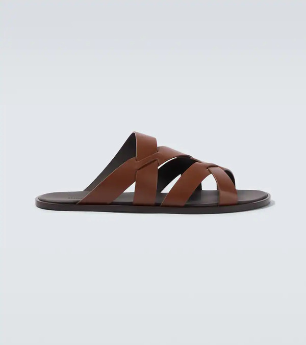  Manolo Blahnik Manolo Blahnik Marvin Leather Sandals 