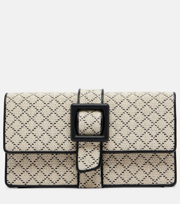  Manolo Blahnik Manolo Blahnik Maycap Raffia-effect Clutch 