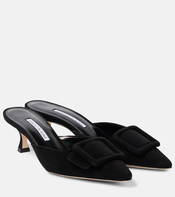  Manolo Blahnik Manolo Blahnik Maysale 50 Suede Mules 