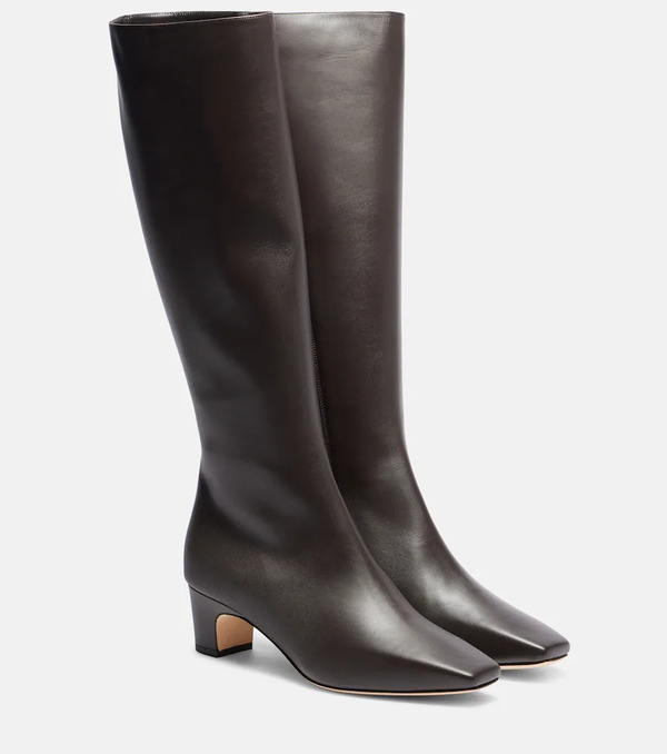  Manolo Blahnik Manolo Blahnik Ofara Leather Knee-high Boots 