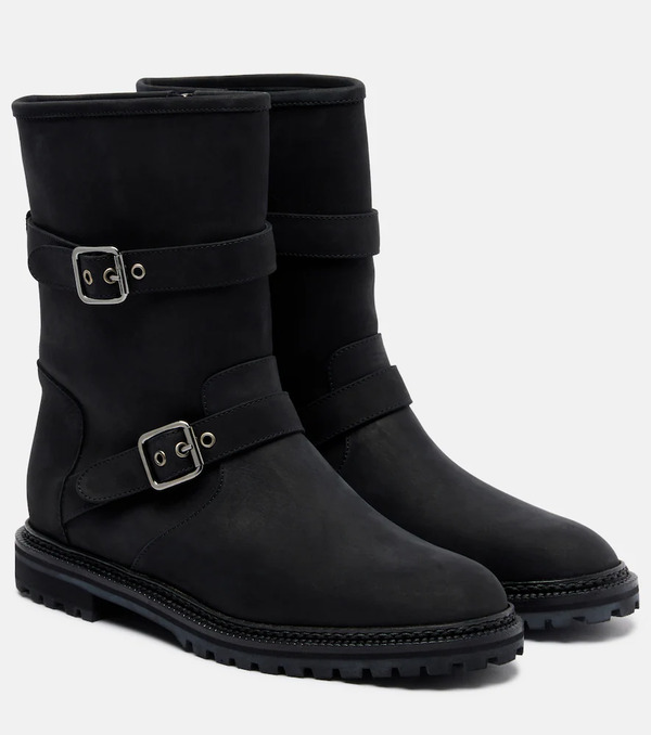  Manolo Blahnik Manolo Blahnik Sulaltrosa Leather Biker Boots 