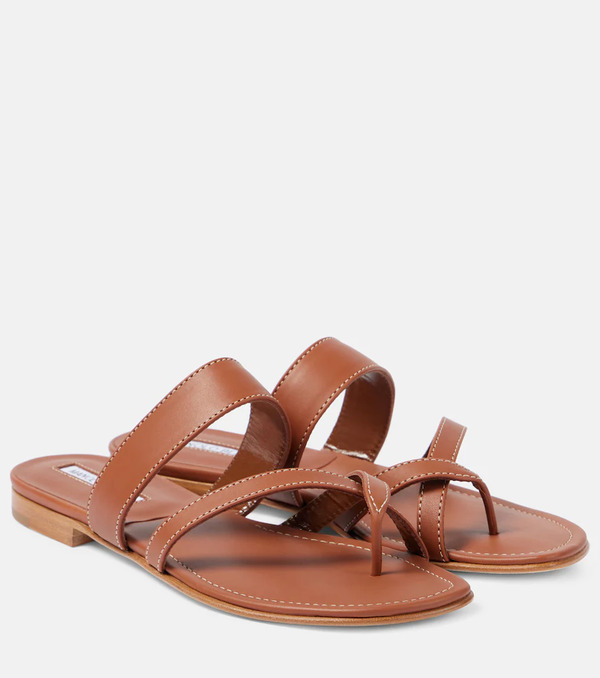  Manolo Blahnik Manolo Blahnik Susacru Leather Sandals 