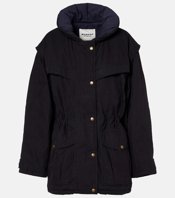  Marant Etoile Marant Etoile Damone Hooded Cotton-blend Jacket 