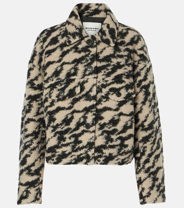  Marant Etoile Marant Etoile Ferida Printed Wool-blend Jacket 