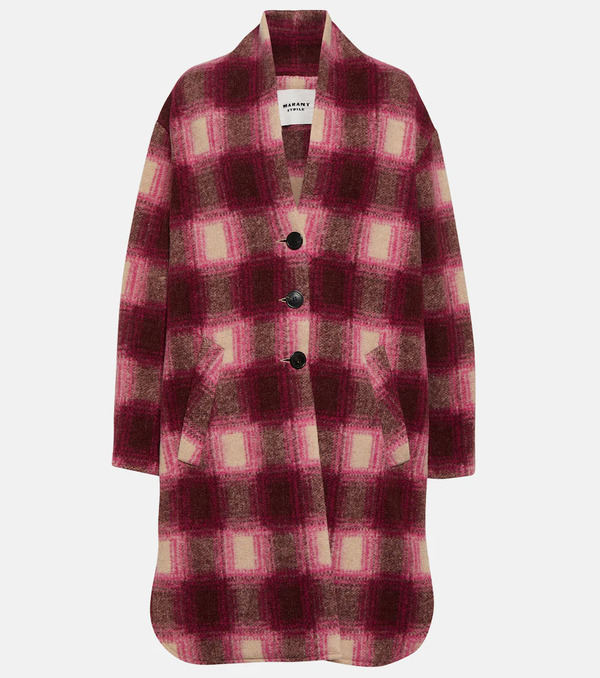  Marant Etoile Marant Etoile Gabriel Checked Wool-blend Coat 