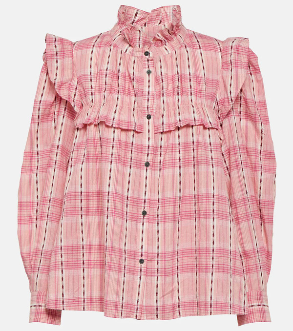  Marant Etoile Marant Etoile Idety Checked Cotton Blouse 