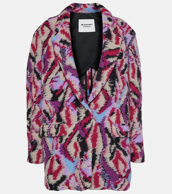  Marant Etoile Marant Etoile Intarsia Wool-blend Jacket 