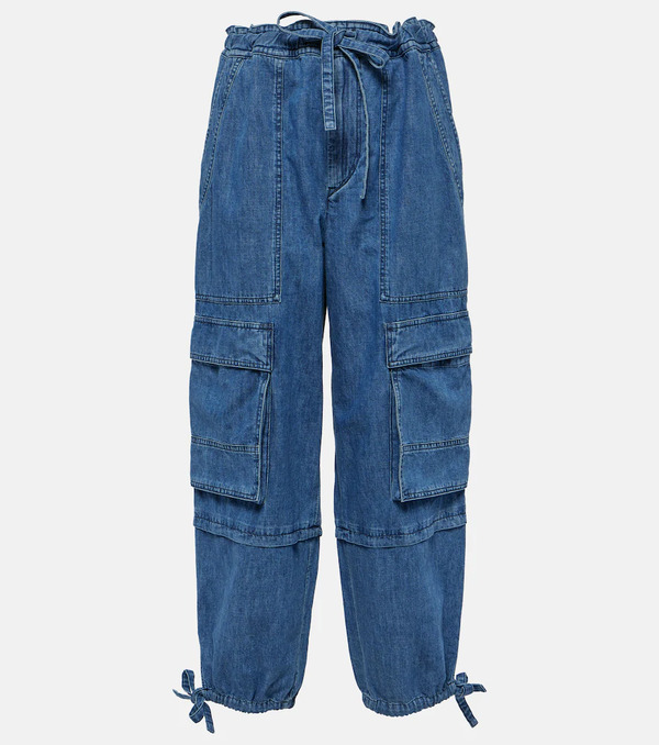  Marant Etoile Marant Etoile Ivy Mid-rise Denim Cargo Pants 