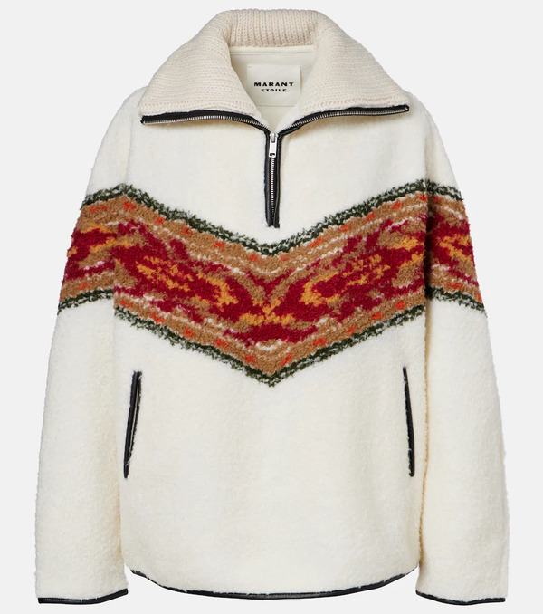 Marant Etoile Marant Etoile Marner Fleece Zip-up Sweater 
