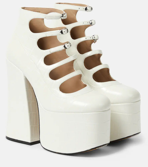  Marc Jacobs Marc Jacobs Kiki 150 Leather Platform Ankle Boots 