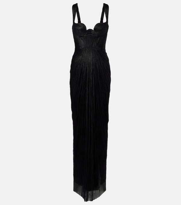  Maria Lucia Hohan Maria Lucia Hohan Anais Open-back Silk Muslin Gown 
