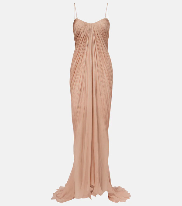 Maria Lucia Hohan Maria Lucia Hohan Victoria Draped Silk Bustier Gown 