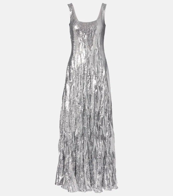  Marmar Halim Marmar Halim Sequined Silk-blend Gown 