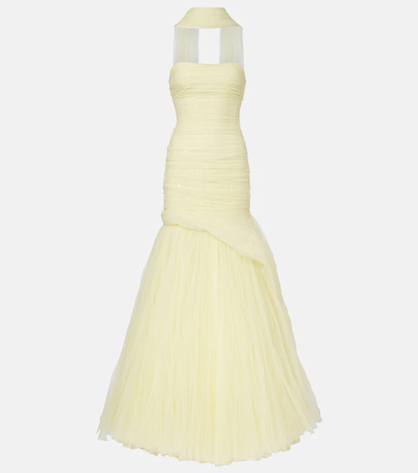  Marmar Halim Marmar Halim Tulle Bustier Gown 