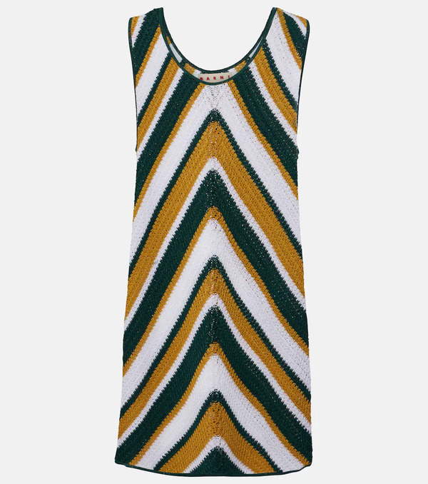  Marni Marni Chevron Knitted Cotton Minidress 