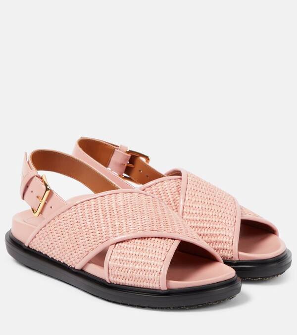  Marni Marni Fussbet Raffia-effect Sandals 