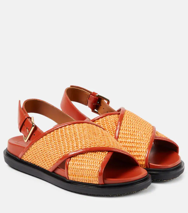  Marni Marni Fussbet Raffia-effect Sandals 