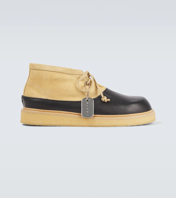  Marni Marni Leather And Suede Desert Boots 