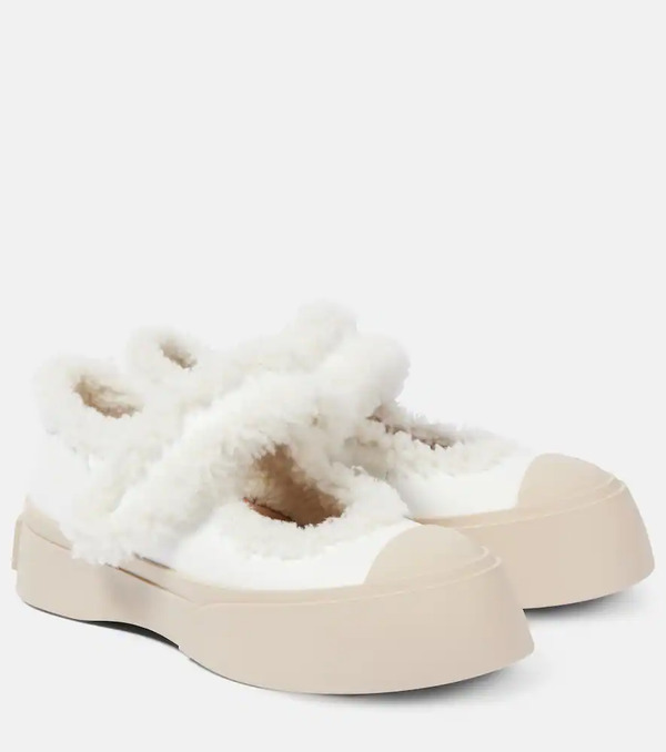  Marni Marni Pablo Shearling-lined Leather Sneakers 