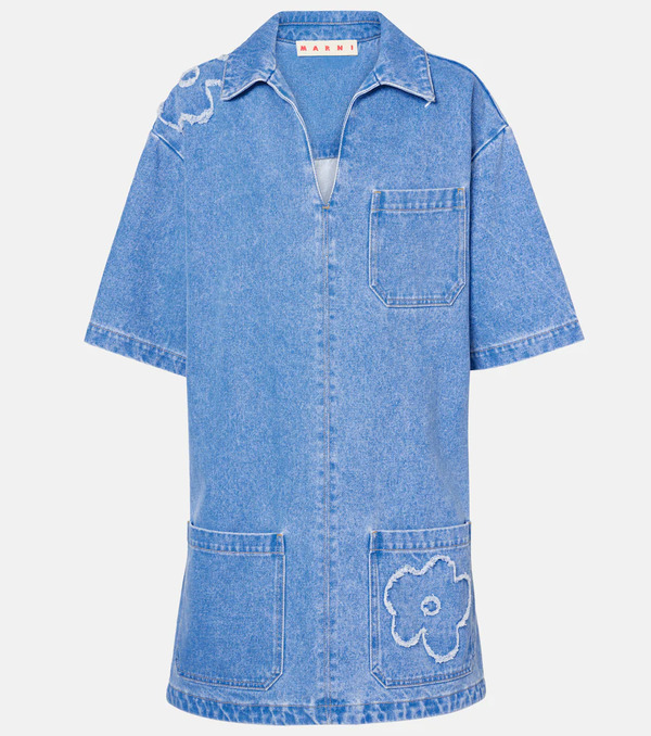  Marni Marni Patch-applique Denim Minidress 