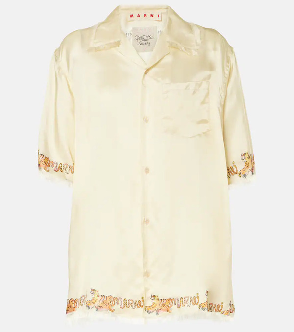  Marni Marni Printed Satin Shirt 