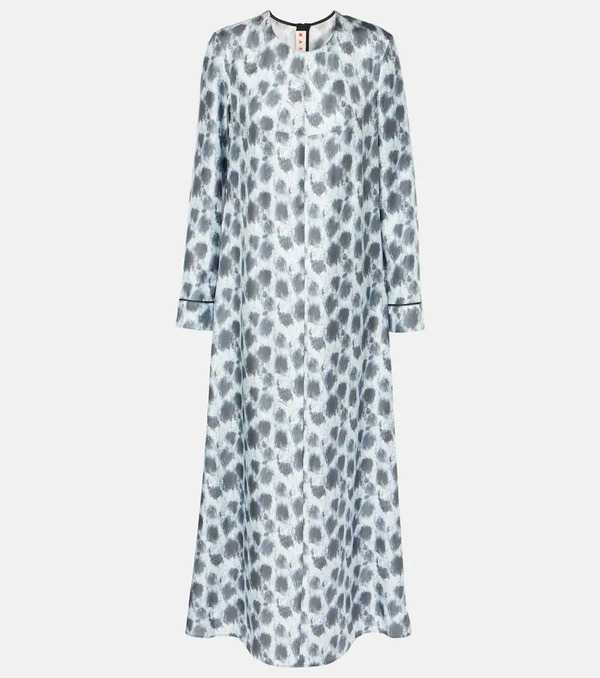  Marni Marni Printed Silk Maxi Dress 