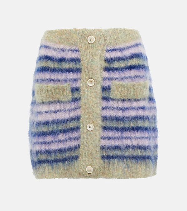  Marni Marni Striped Mohair-blend Miniskirt 