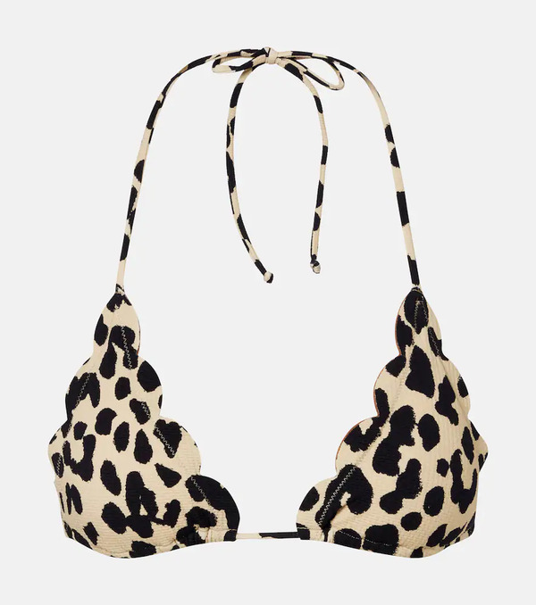  Marysia Marysia Broadway Leopard-print Bikini Top 