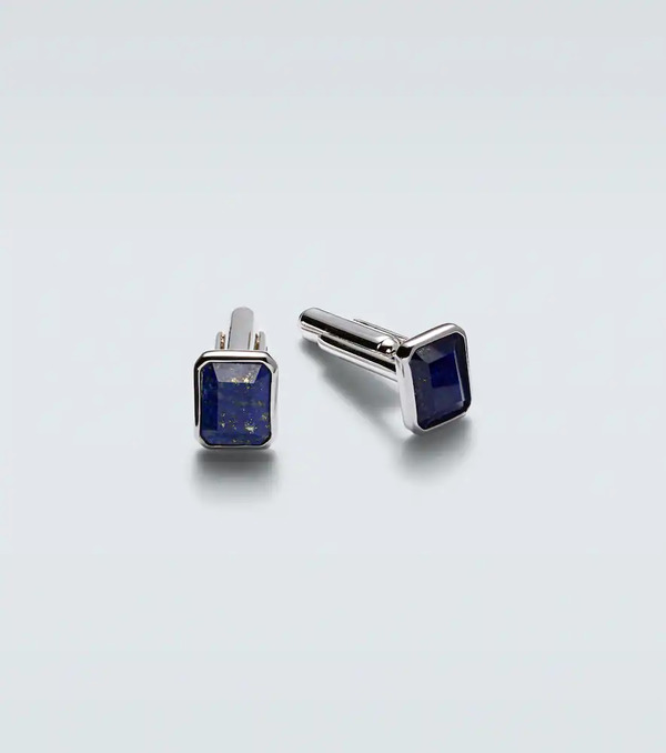  Mateo Mateo Sterling Silver Cufflinks With Lapis Lazuli 