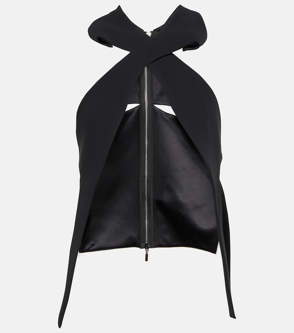  Maticevski Maticevski Cross Leaf Halterneck Cutout Top 