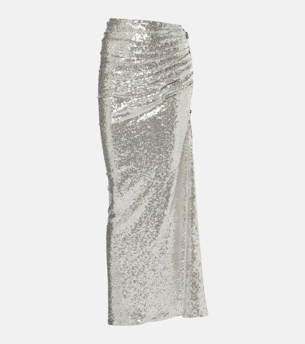  Maticevski Maticevski Luna Draped Sequined Maxi Skirt 