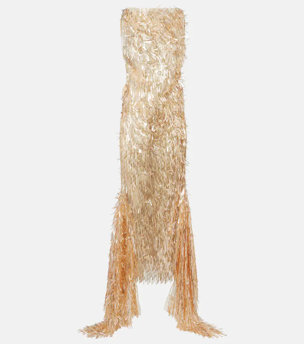  Maticevski Maticevski Tiara Sequinned Asymmetric Gown 