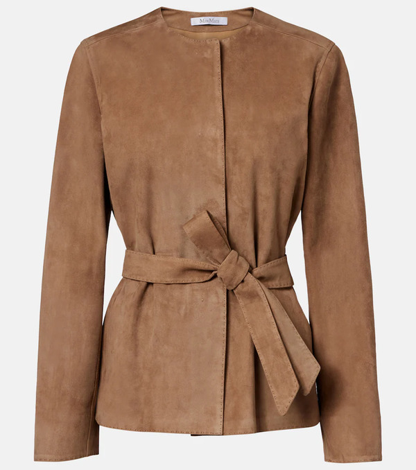  Max Mara Max Mara Abito Belted Suede Jacket 