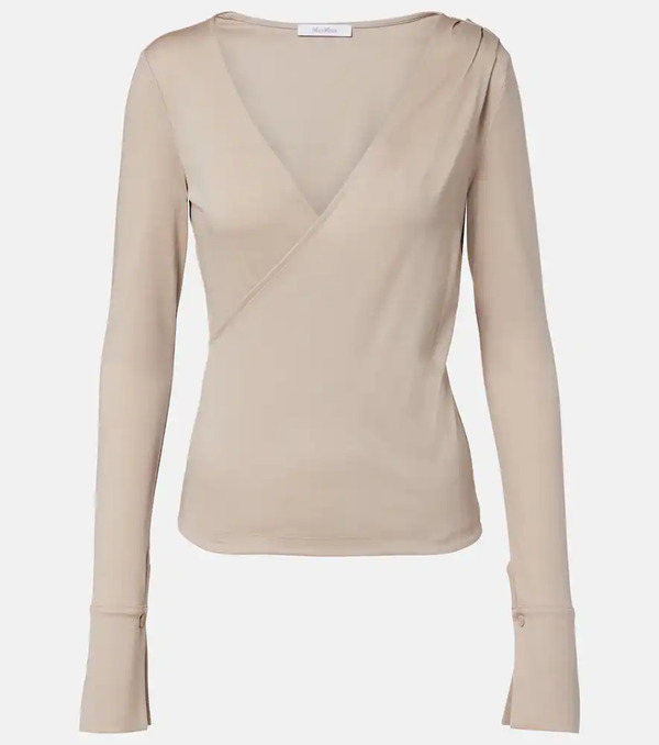  Max Mara Max Mara Adagio Virgin Wool Wrap Top 