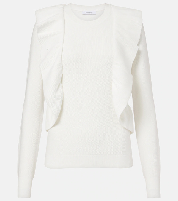  Max Mara Max Mara Agenzia Knitted Ruffled Top 
