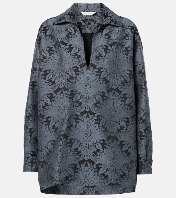  Max Mara Max Mara Anemone Wool-blend Jacquard Shirt 