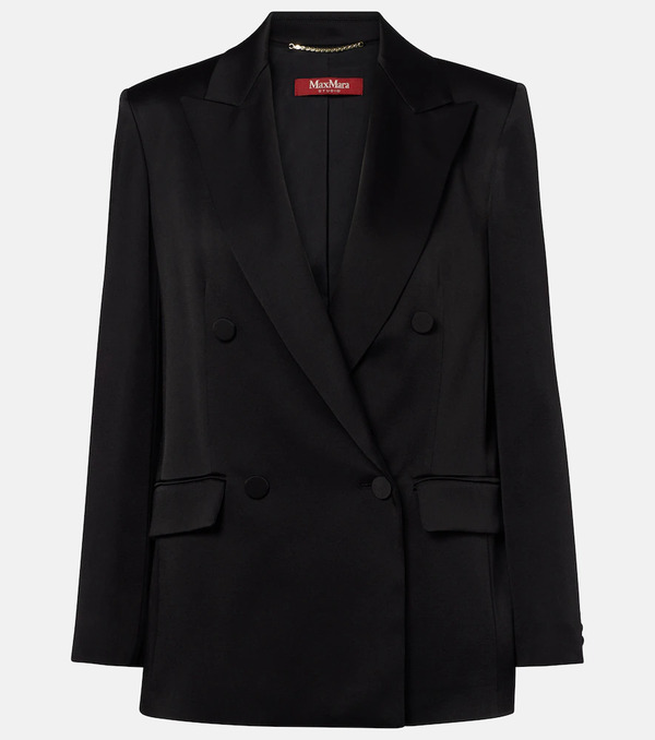  Max Mara Max Mara Arca Double-breasted Satin Blazer 