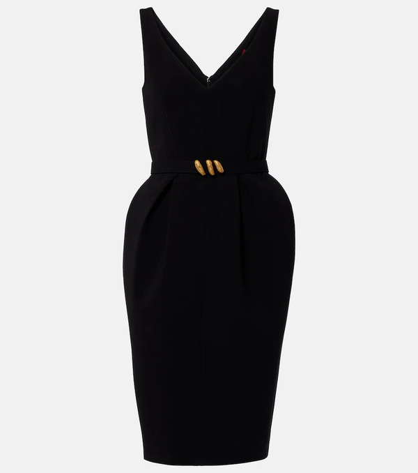  Max Mara Max Mara Belted Cady Midi Dress 
