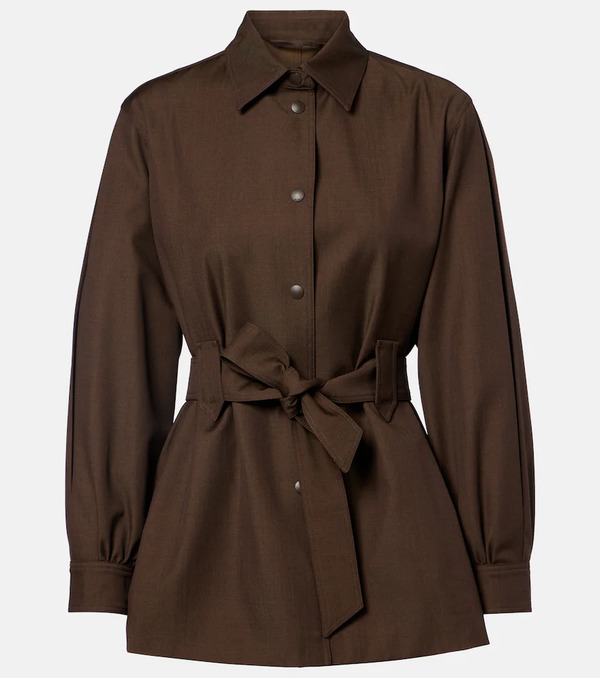  Max Mara Max Mara Belted Virgin Wool Blazer 