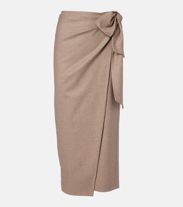  Max Mara Max Mara Bingo Cashmere-blend Wrap Skirt 