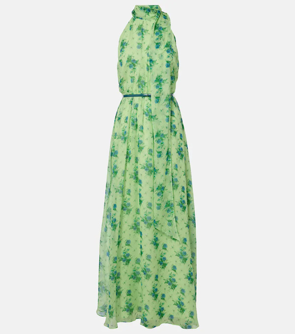  Max Mara Max Mara Cactus Halterneck Silk Gown 