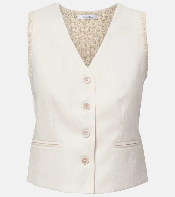  Max Mara Max Mara Calibri Cable-knit Linen Vest 