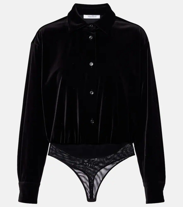  Max Mara Max Mara Cotton Velvet Bodysuit 
