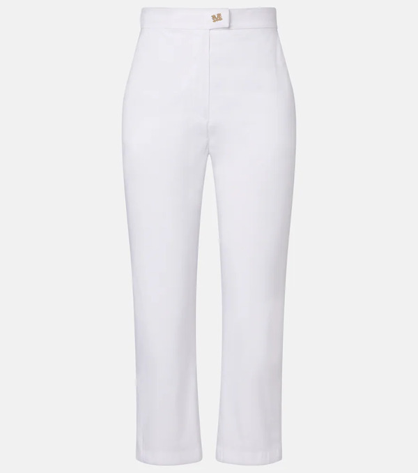  Max Mara Max Mara Curve Cotton-blend Cropped Straight Pants 