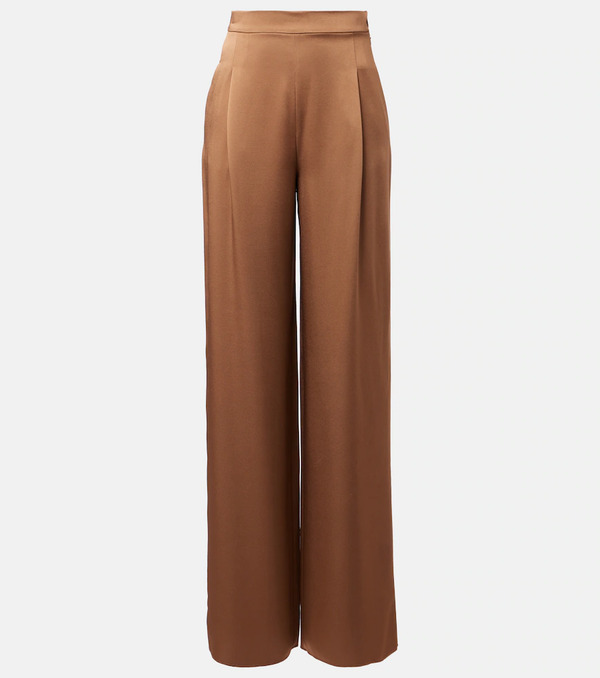  Max Mara Max Mara Dritto Satin Wide-leg Pants 