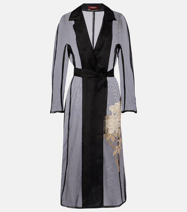  Max Mara Max Mara Elegante Vodka Embroidered Silk Robe 